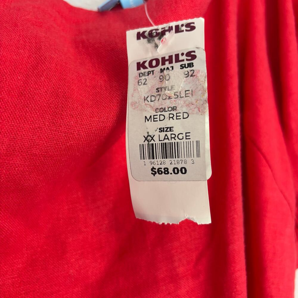 Nwt Draper James Rsvp Linen Blend Red Midi Dress … - image 6